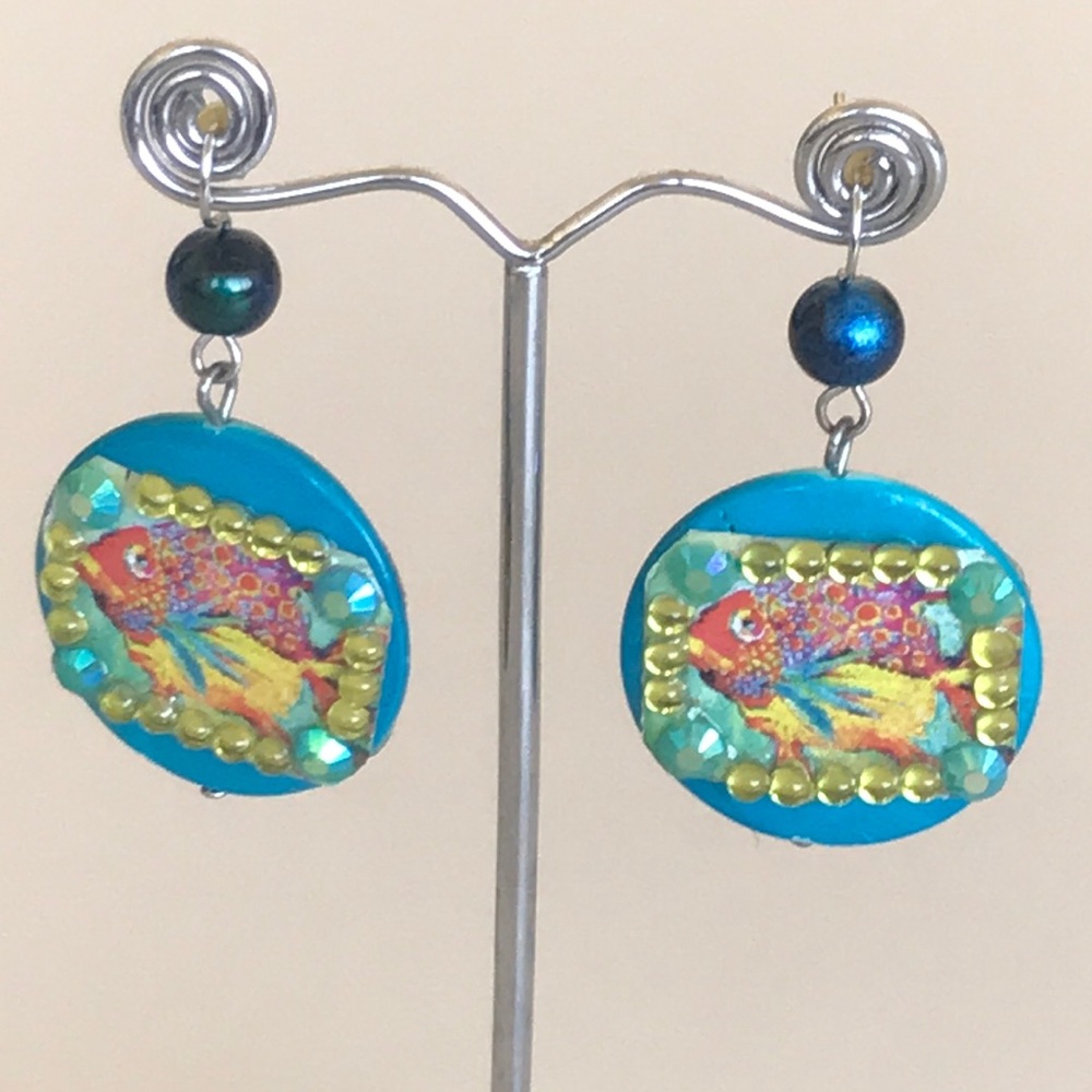 Leoma Lovegrove iridescent earrings